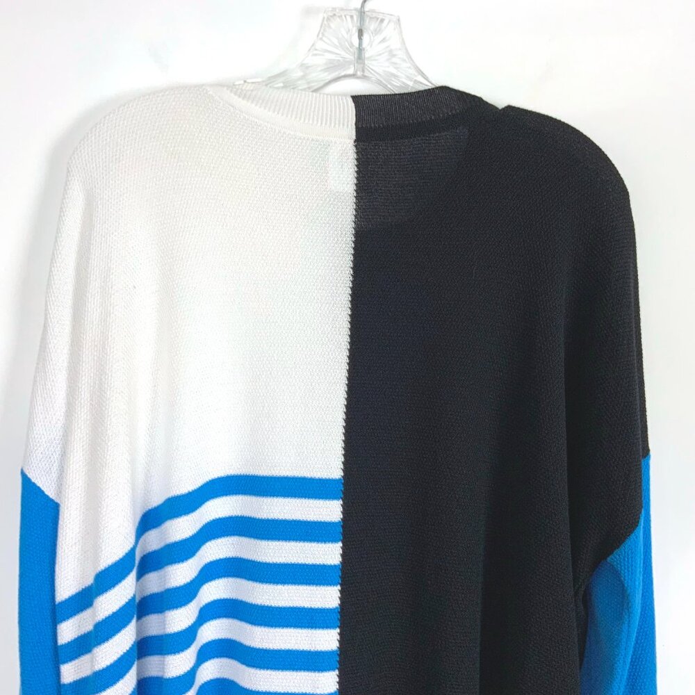 Planet by Lauren G Color Block Crew Neck Knit Sweater Sz OS - Picture 9 of 16